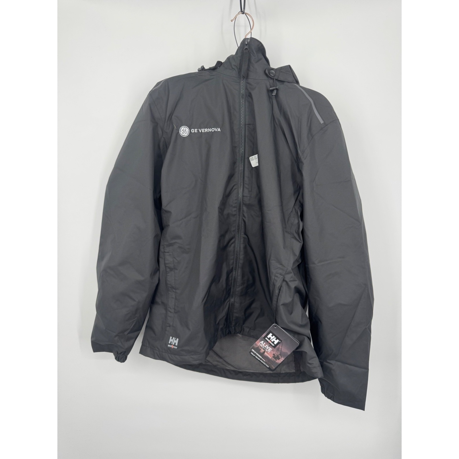 Nwt Helly Hansen Manchester 2.0 Shell Jacket Men's Xl Black Windbreaker Hooded